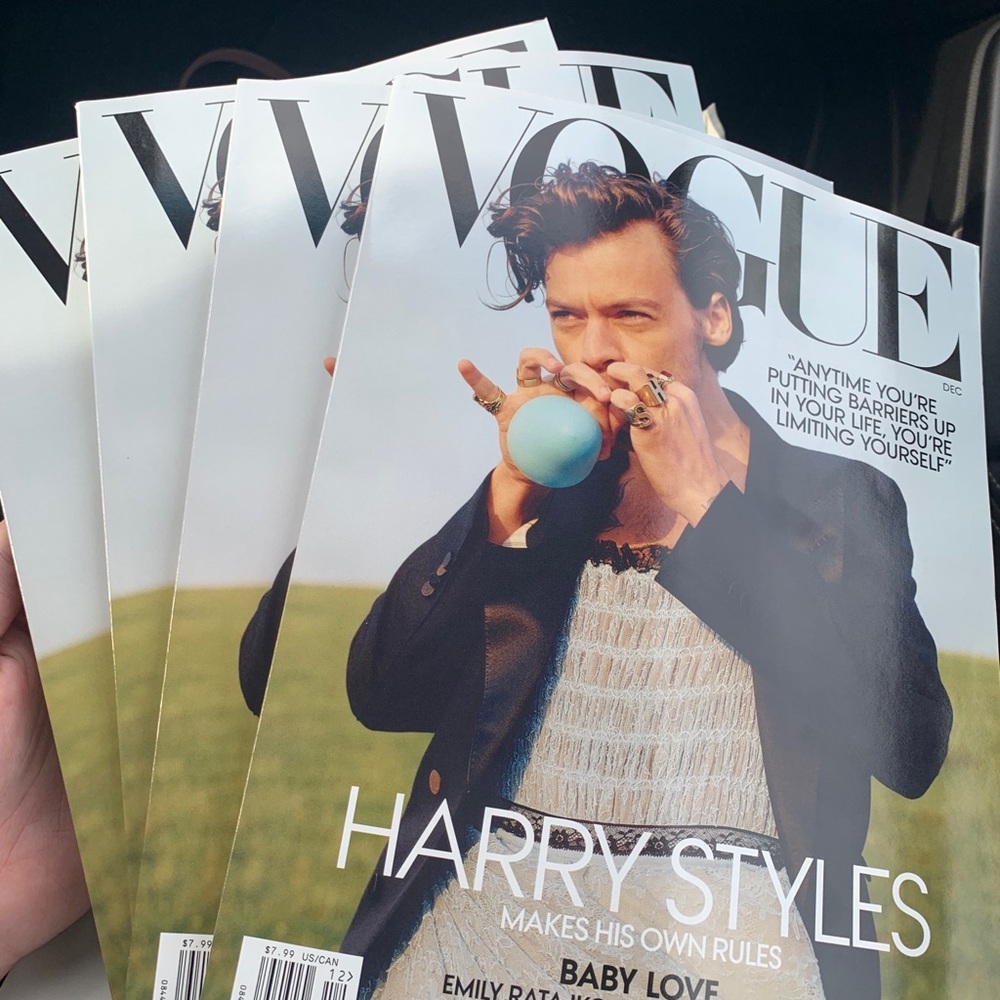 Harry Styles Vogue Cover December 2020 Magazine